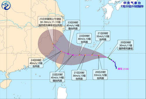 7月20日台风最新预报 台风路径实时发布(附股)